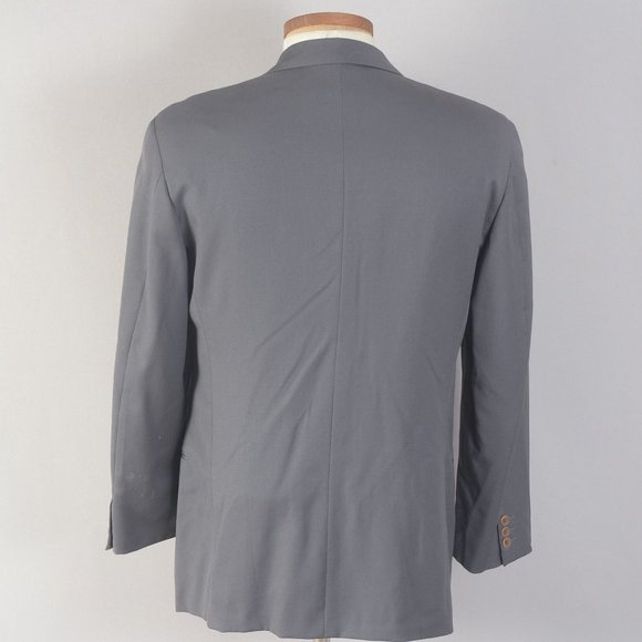 Mani Olive Godfrys Men's Coat Blazer Gray Double Breasted 40R
